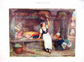 Original Old Antique Print 1907 Colour Flower Seller Alsatian Bloom Bird 20th