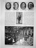 Original Old Antique Print 1908 Groves Mckenzie Royston Mackenzie Spitalfields