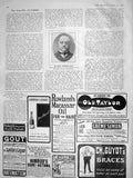 Original Old Antique Print 1908 Portrait Sir Henry Drummond Wolff Author Braces