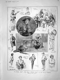 Old Antique Print 1908 White Man Waller Play Lyric Theatre Frith Artist 20th