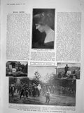 Original Old Antique Print 1908 Fraulein Gipser Zulu Mackenzie Bryce Aspinwall
