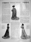 Old Antique Print 1908 Carlisle Leslie Nina Sevening Fashion Piano Music 20th