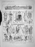 Old Antique Print 1908 Christmas Babes Wood Drury Theatre Lyceum Holland 20th