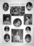 Old Antique Print 1908 Lyttelton Allendale Harcourt Asquith Takahira Duke 20th