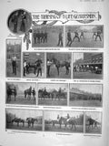Original Old Antique Print 1908 Training Life Guardsmen Horses Kings Guard War