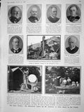 Old Antique Print 1908 Lowther Newdigate Solar Eclipse Flint Taylor Koch 20th
