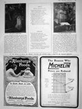 Old Antique Print 1908 Grave Keats Rome Shelley Allenbury Michelin Tyres 20th