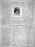 Original Old Antique Print 1908 Portrait Miss Muriel Darche Novelist 20th