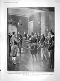 Old Antique Print 1908 Death King Manuel Palace Lisbon Switzerland Shovel 20th
