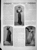 Original Old Antique Print 1908 Womans Fashion Art Liverpool Chateau Gaillard