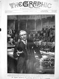 Original Old Antique Print 1908 Asquith Licensing Bill House Commons Parliament