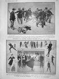 Original Old Antique Print 1908 Avalanche Siers Figure Skating Selby Coach Mail