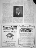 Original Old Antique Print 1908 Portrait Jean Sibelius Mappin Allenburys 20th