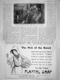 Original Old Antique Print 1908 Love Among The Ruins Burne-Jones Plantol Soap