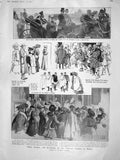 Old Antique Print 1908 Tourists Rome Befania Lord Esher Tweedmouth Frank 20th