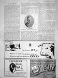 Original Old Antique Print 1908 Portrait Mr. Chesterton Author Oxo Cigarettes