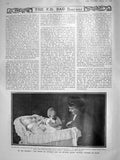 Old Antique Print 1908 Nursery Prince Austria Queen Spain Thomas Graphic 20th