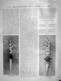 Original Old Antique Print 1908 Oxford Cambridge Boat Race Kaiser Italy Canal