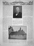 Original Old Antique Print 1908 Lord Rayleigh Denmark Hyde Park Ring Children