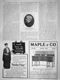 Original Old Antique Print 1908 Portrait Lord Goschen Paisley Flour Maple Paris