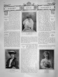 Old Antique Print 1908 Reid Selby-Bigge Llangattock Church Prince Sweden 20th