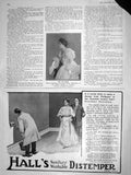 Original Old Antique Print 1908 Miss Ada Reeve Apollo Theatre Butterflies Halls