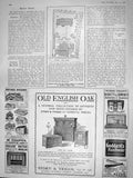 Original Old Antique Print 1908 Leighton House Garden Crosby Hall English Oak
