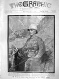 Old Antique Print 1908 Portrait Major General Sir James Willcocks Zakka 20th