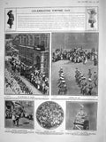 Old Antique Print 1908 Police Review New York Madison Beauchamp Forster 20th