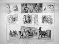 Original Old Antique Print 1908 Tourists Naples Italy Temple Flower Show Patti