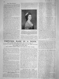 Original Old Antique Print 1908 Portrait Mrs Maria Hughes Lechmere Romney 20th