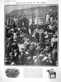 Old Antique Print 1908 Derby Horse Racing Sport Evans Benn Coquelin Pease 20th