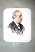 Old Antique Print 1908 Colour Portrait Arthur James Balfour Parliament 20th