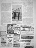 Original Old Antique Print 1908 Flag Lieutenant Playhouse Theatre Cyril Maude