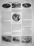 Original Old Antique Print 1908 Motor Cars Inverness Oban Metallurgique Sunbeam