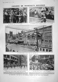 Old Antique Print 1908 Roosevelt Taft Knox America Emmanuel Riding School 20th
