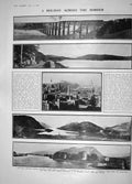 Old Antique Print 1908 Flying Scotsman Berwick Train Loch Millett Epstein 20th