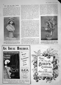 Old Antique Print 1908 Terra-Cotta Bust Christies Hunting Trophy Custard 20th