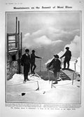 Original Old Antique Print 1908 Mountain Switzerland Mont Blanc Ship Westphalen