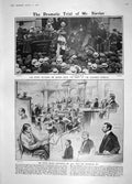 Original Old Antique Print 1908 Sievier Court Isaacs Joel Markham Sultan Pasha