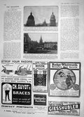 Original Old Antique Print 1908 Wireless Warfare Admiralty Whitehall Alston Hen