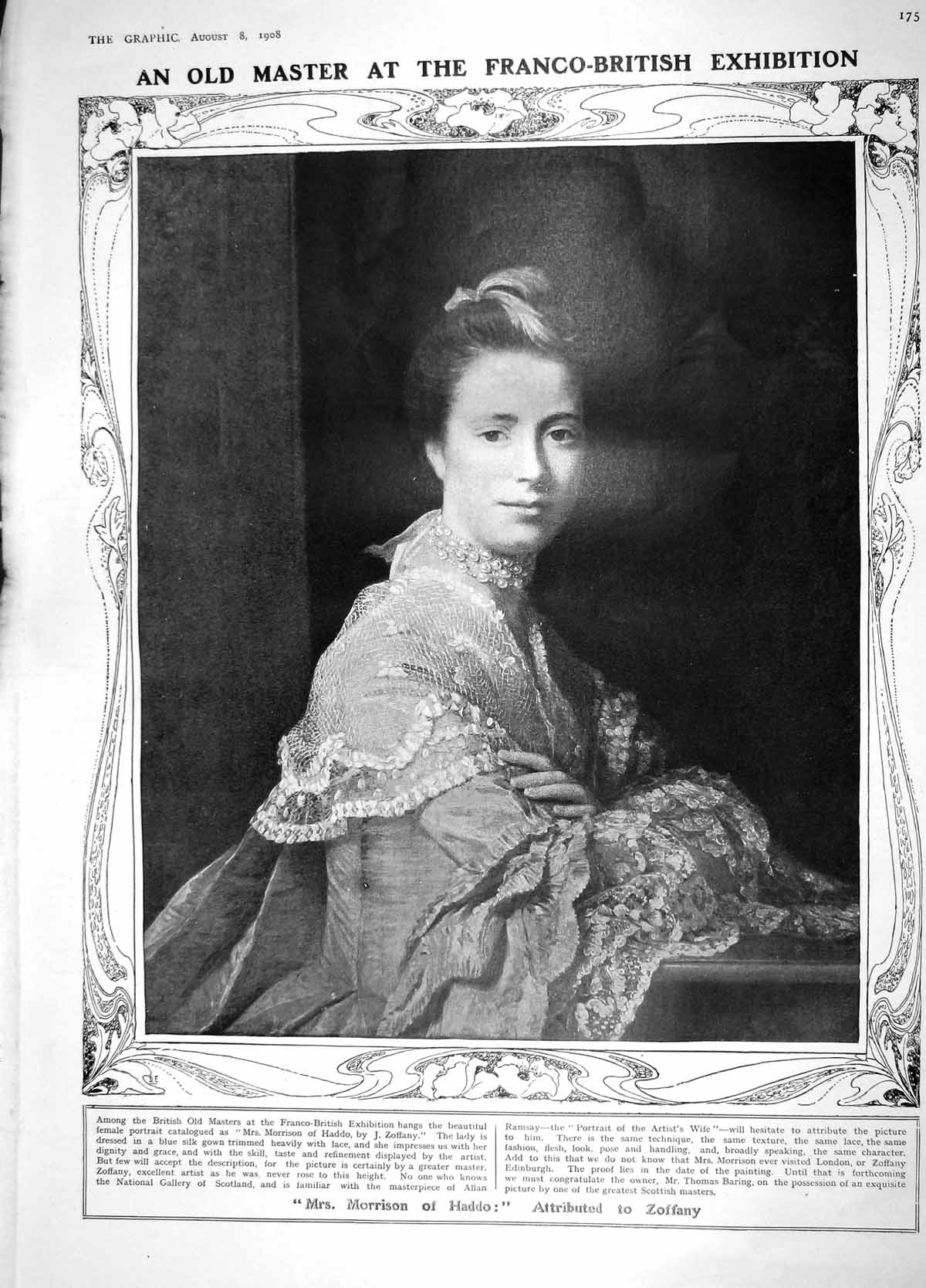 Old Antique Print 1908 Morrison Haddo Portrait Alfonso Eduardo Gramophone 20th