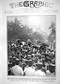 Old Antique Print 1908 Sultan Selamlik Mosque Hamidieh Yildiz Hill Coach 20th
