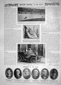 Old Antique Print 1908 Motor Cycling Bennet Asquith Falkiner Rice Gordon 20th