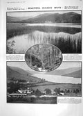Original Old Antique Print 1908 Loch Earn Perthshire Rydal Water Windermere