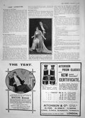 Original Old Antique Print 1908 Ellinor Glyn Bryant Theatre Aitchison Glasses