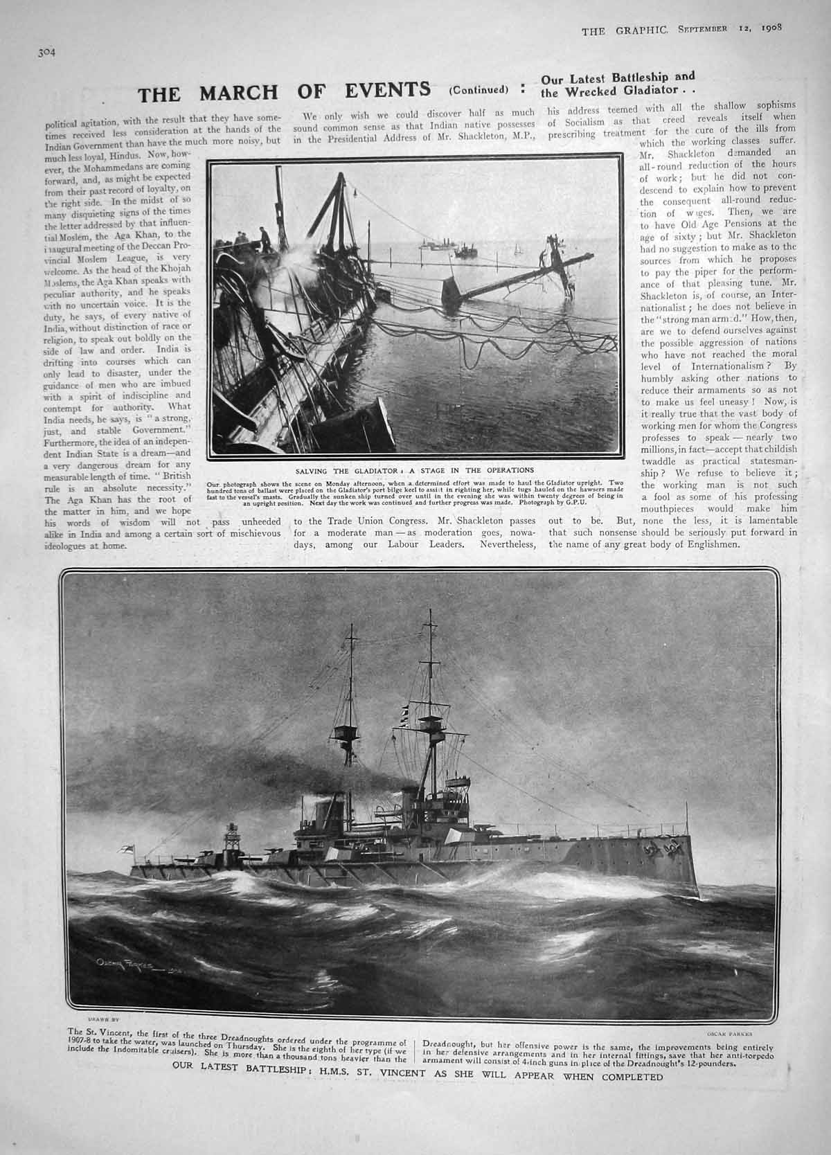 Old Antique Print 1908 Gladiator Ship Vincent Issy Delagrange Suffragette 20th