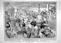 Old Antique Print 1908 Mediterranean Leghorn Bathing Leger Horse Racing 20th