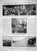 Old Antique Print 1908 Parliament Geneva Newcastle Aeroplane War Gibbons 20th