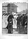 Old Antique Print 1908 Queen Alexandra Waldemar Denmark Dutch Girls Farm 20th